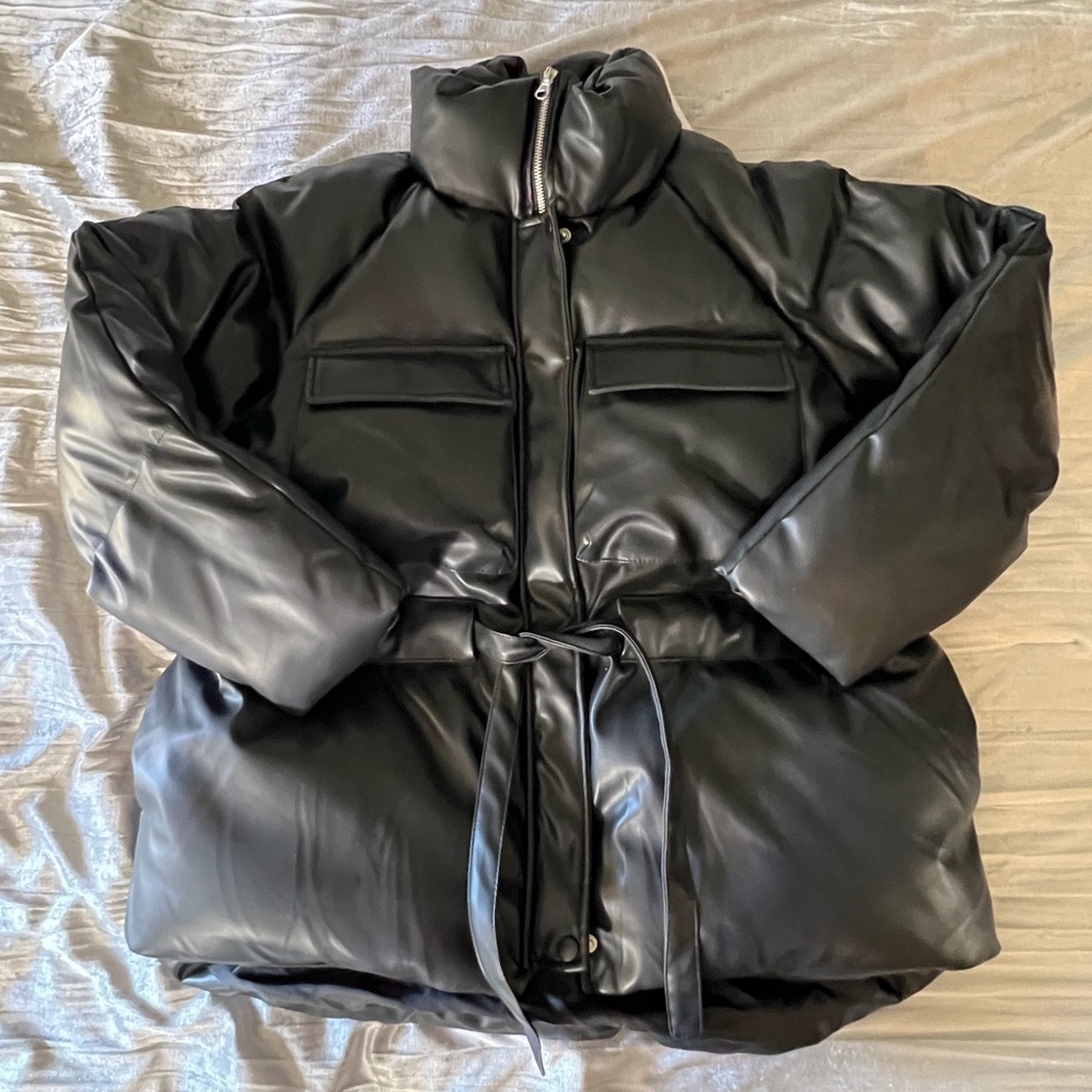 Missguided Vegan Leather Coat